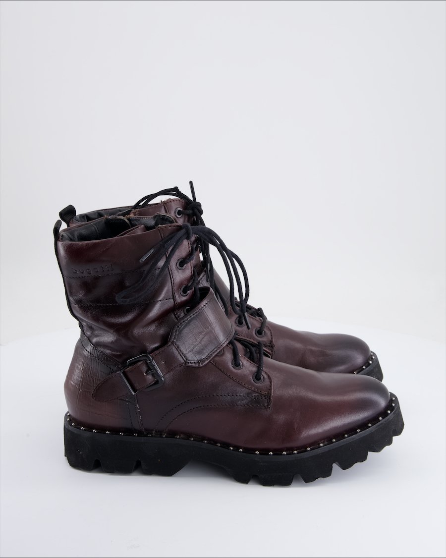 Bugatti Ankle boots Leather Burgundy Eu 40