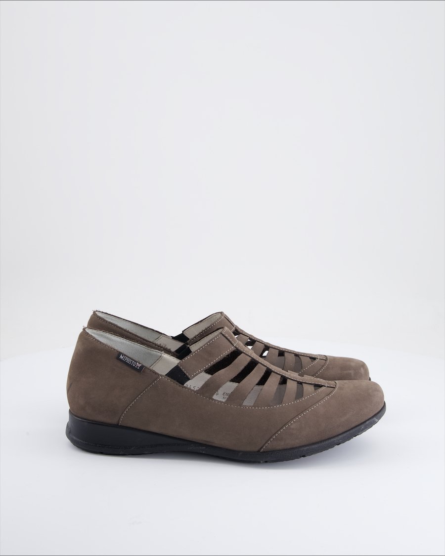Mephisto Flats Suede Brown Eu 41