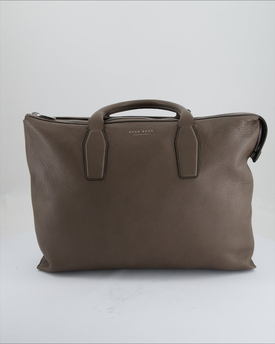 Hugo Boss Handbag Leather Grey