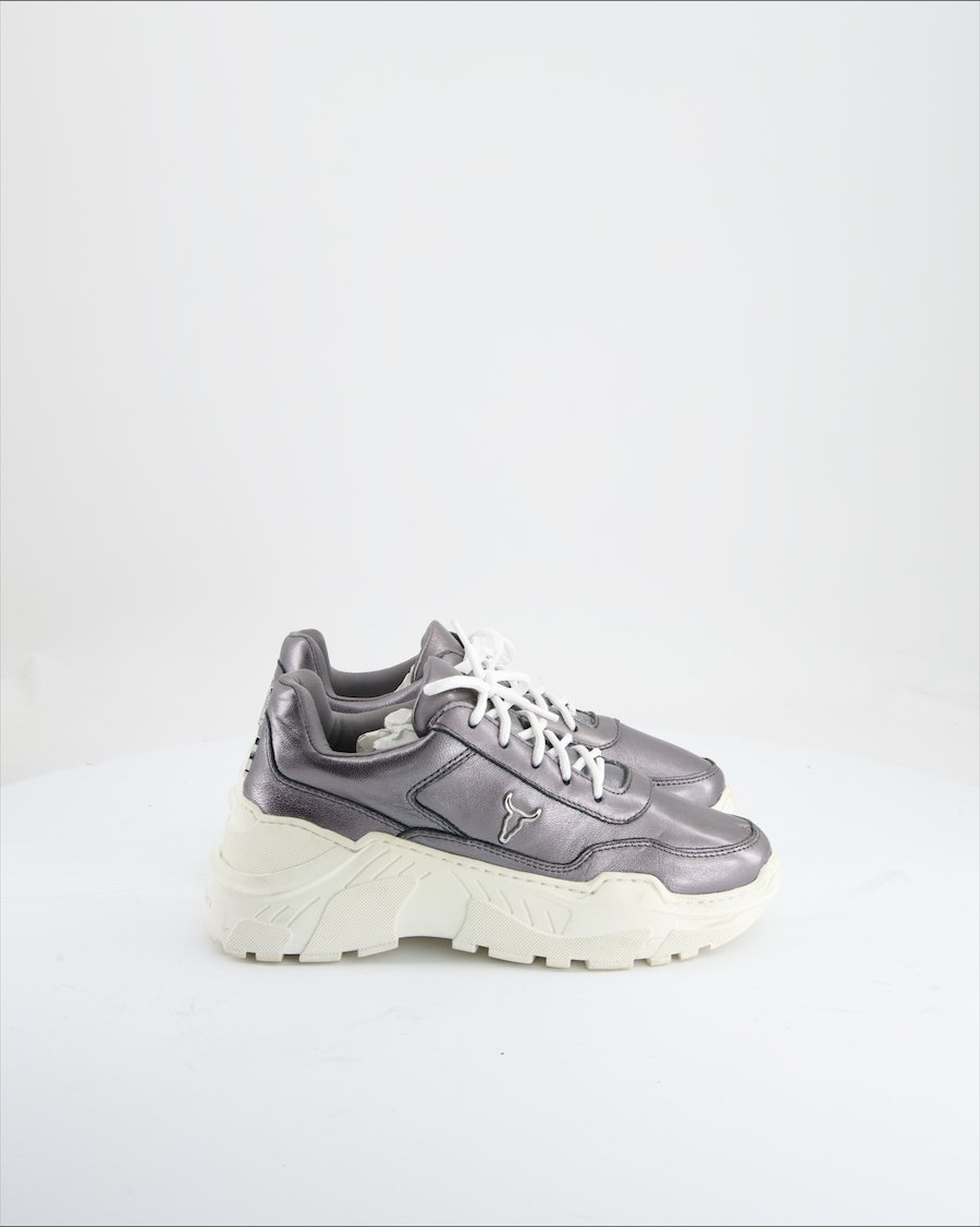 Windsorsmith Trainers Leather Silver Eu 37