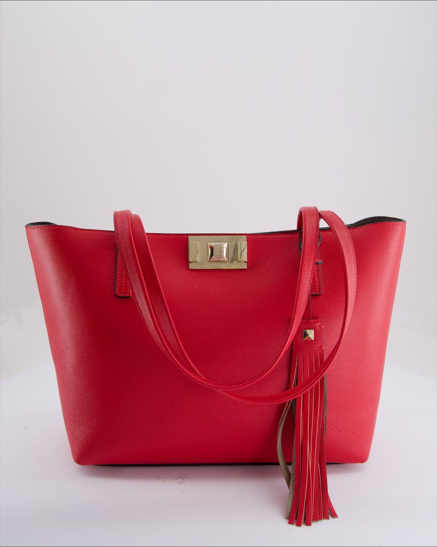Furla Shoulder bag Leather Red