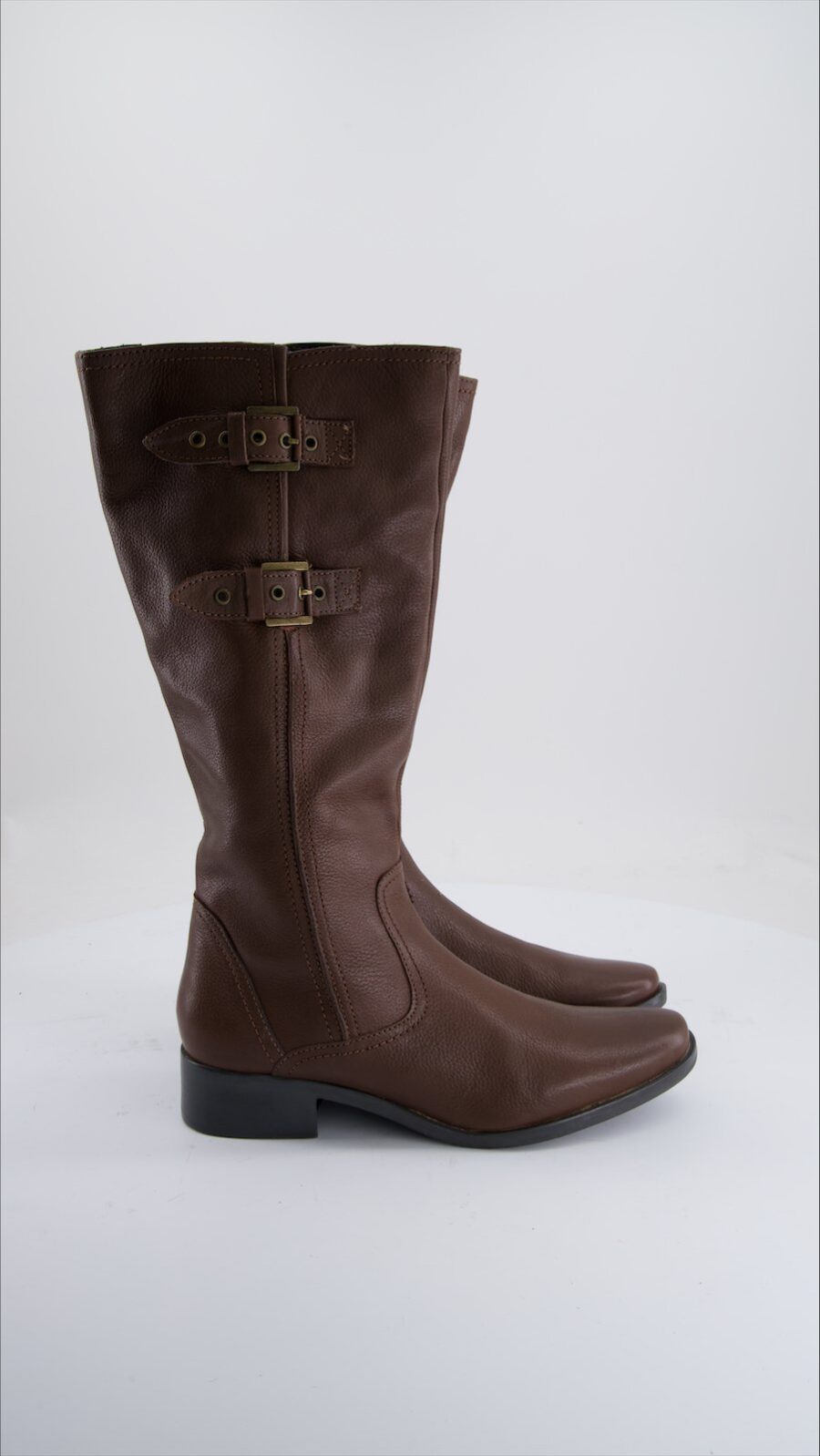 Janet D. Boots Leather Brown Eu 38