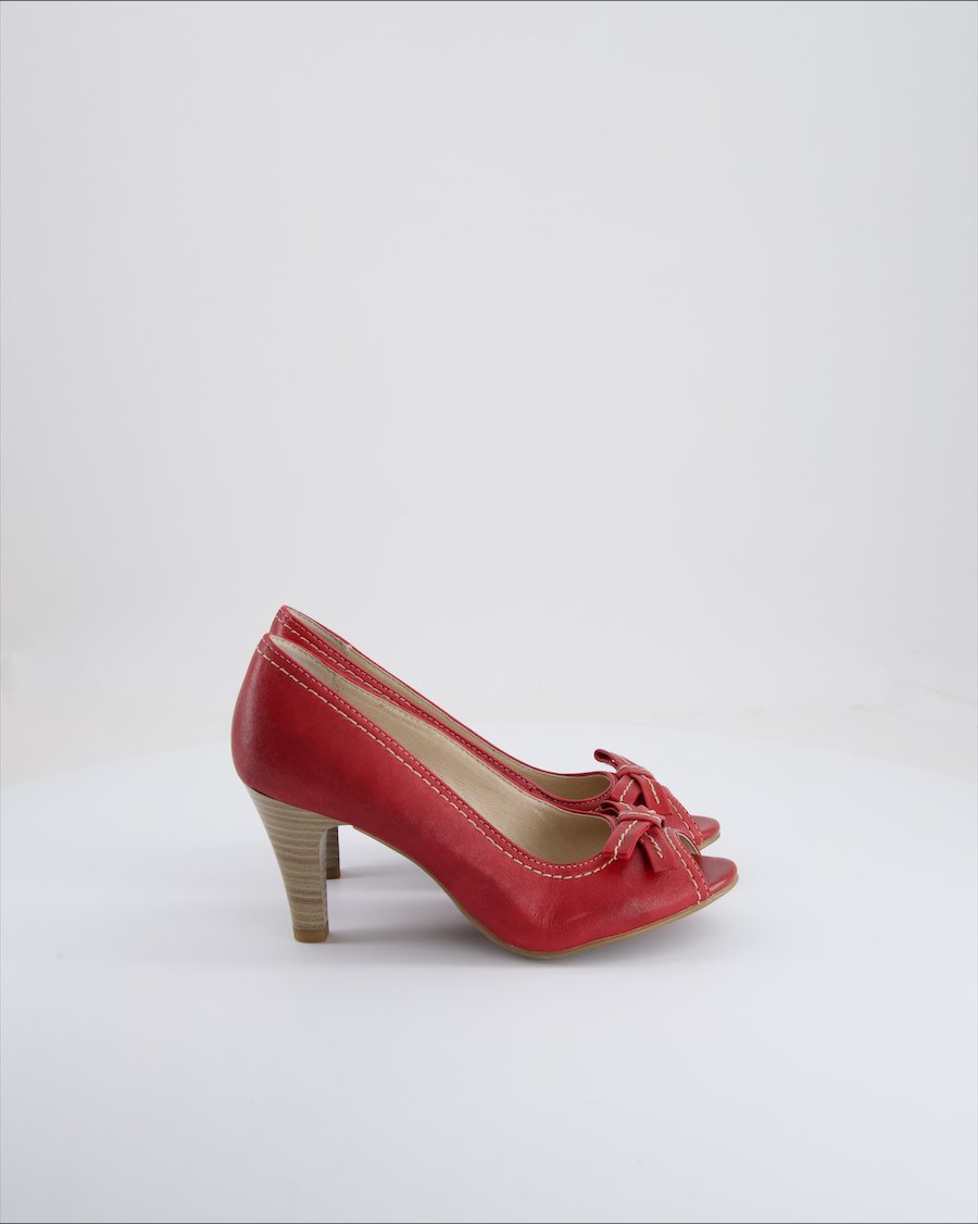 Caprice Heels Leather Red Eu 37