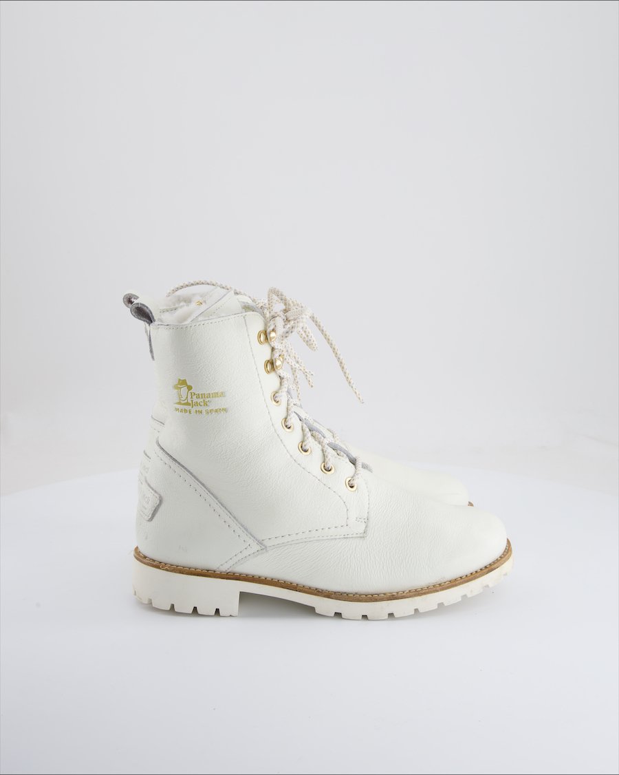 Panama Jack Ankle Boots Leather White Eu 38