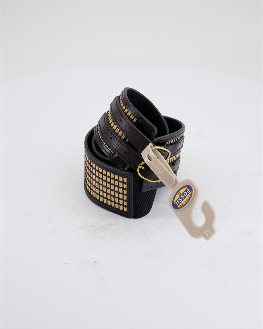 Fossil Belt Leather Black
