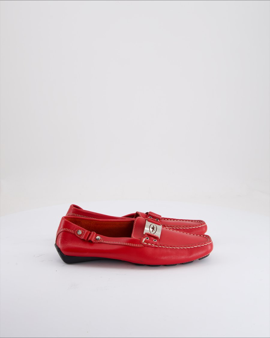 Triver Flats Leather Red Eu 36