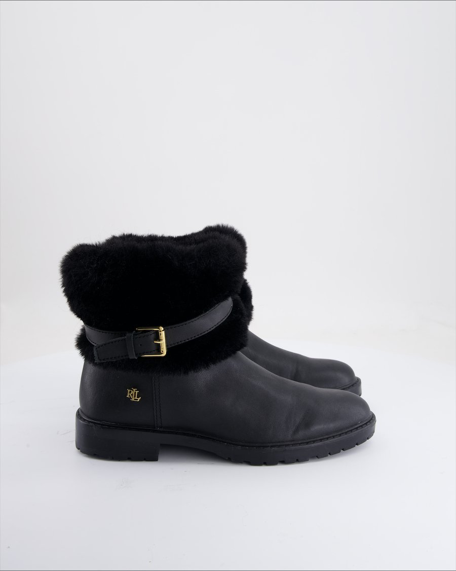 Lauren Ralph Lauren  Ankle Boots Leather Black Eu 40