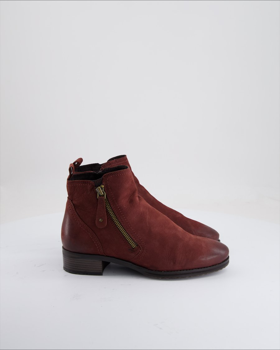 Varese Ankle Boots Leather Burgundy Eu 37