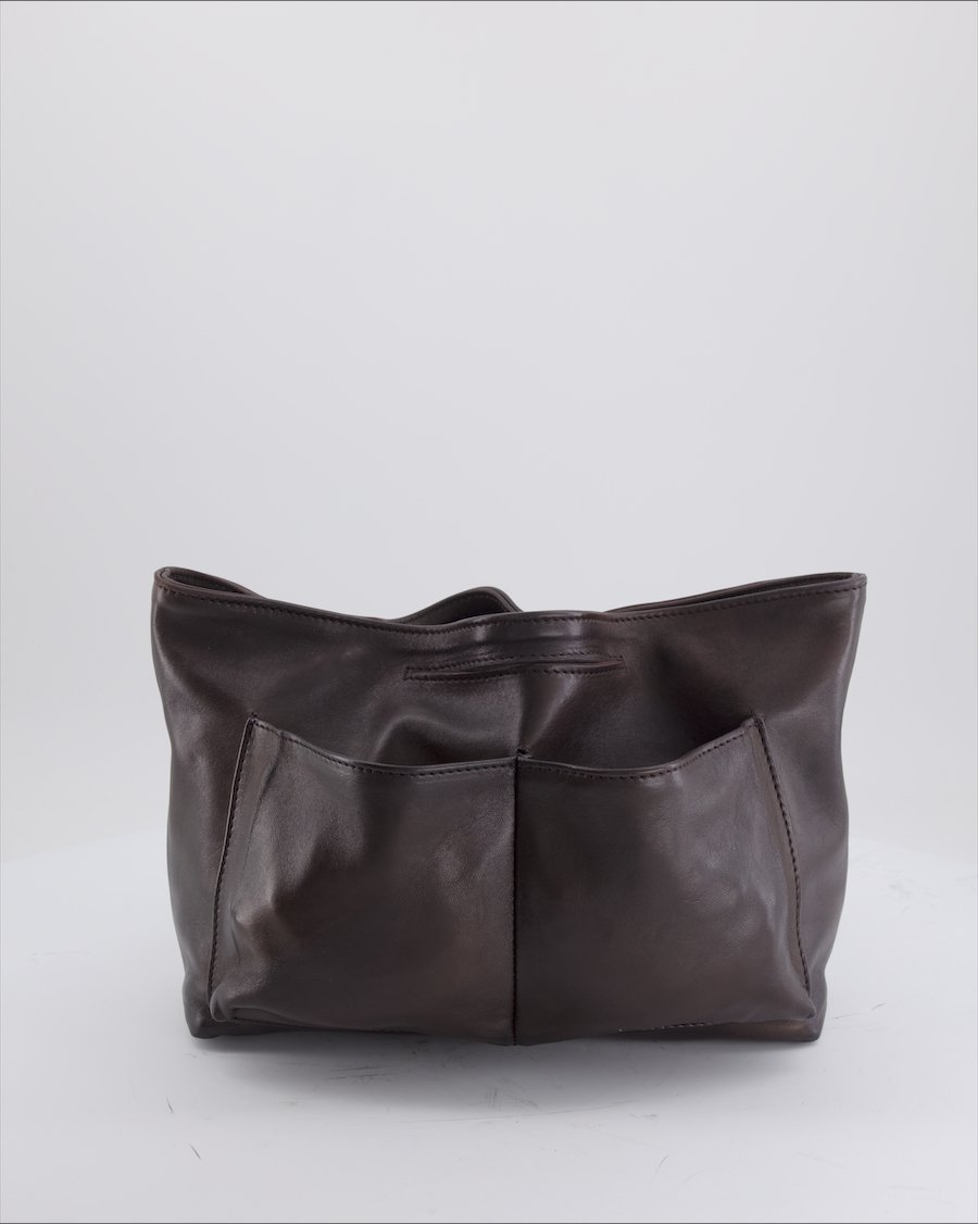 Label 17 Handbag Leather Brown