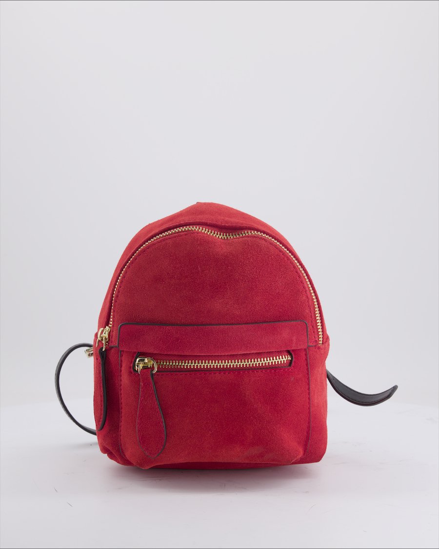Zara Backpacks Suede Coral