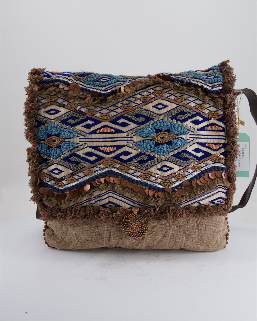 Unbranded Crossbody Bag Cloth Multicolour