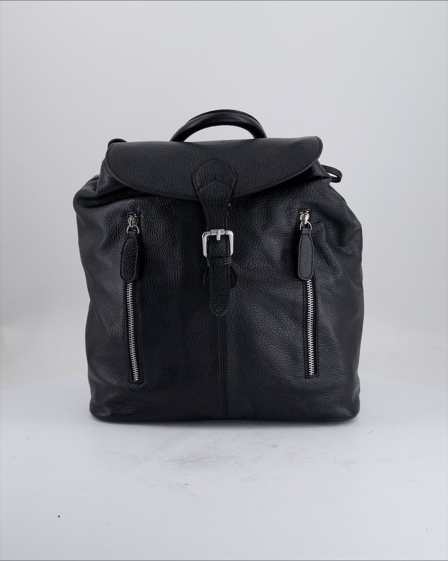 Elena Daga Backpack Leather Black