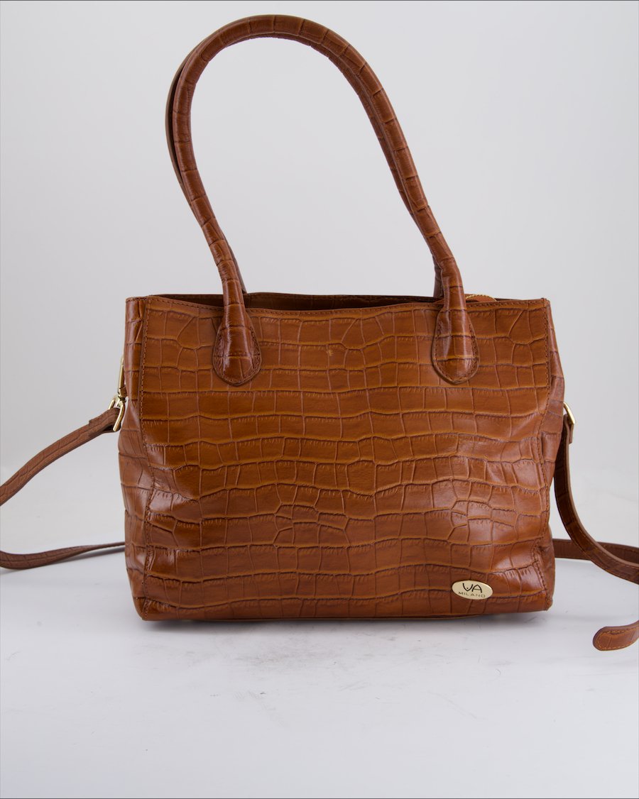 VA MILANO Shoulder Bag Leather Brown
