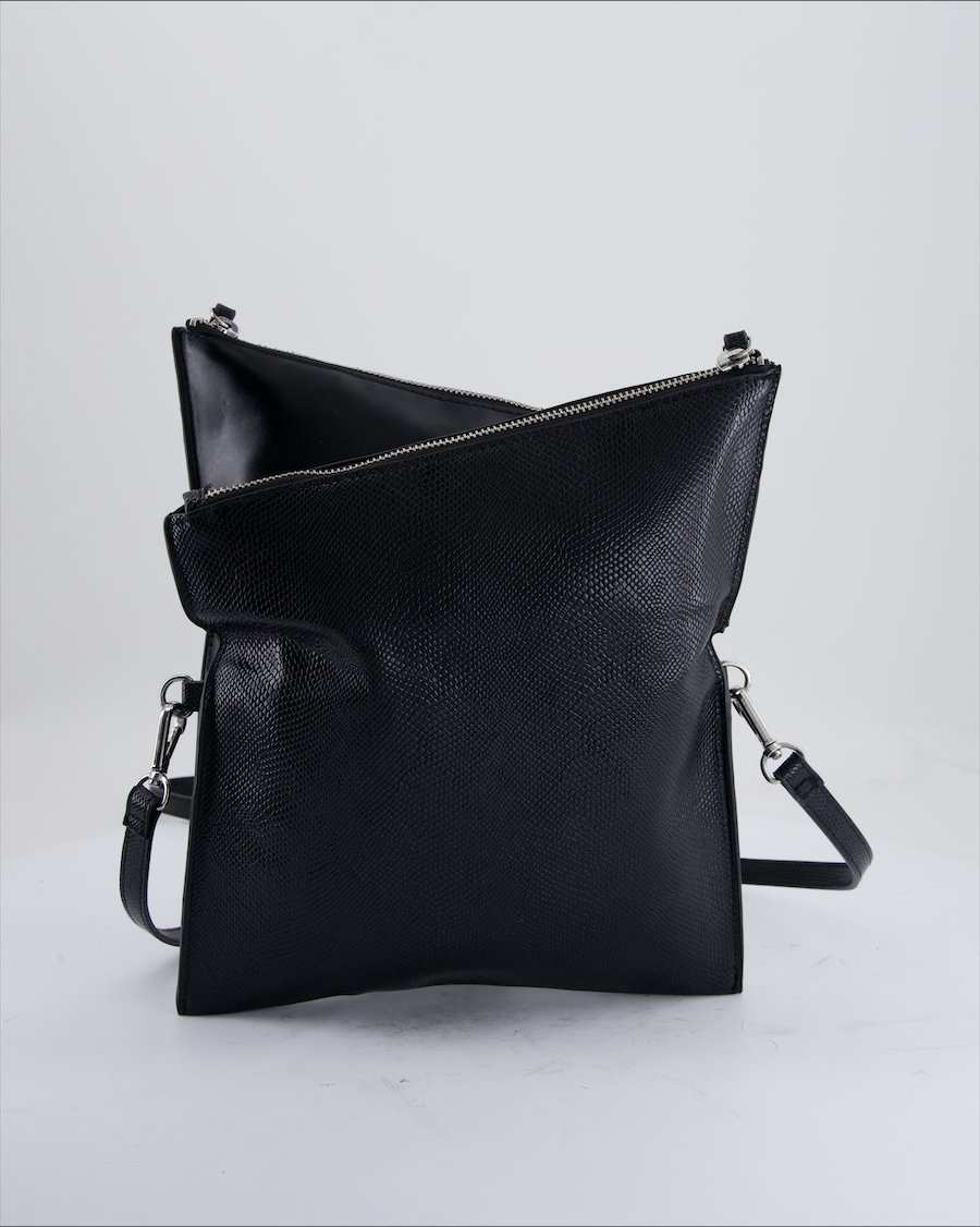 Unbranded Crossbody Bag Leather Black