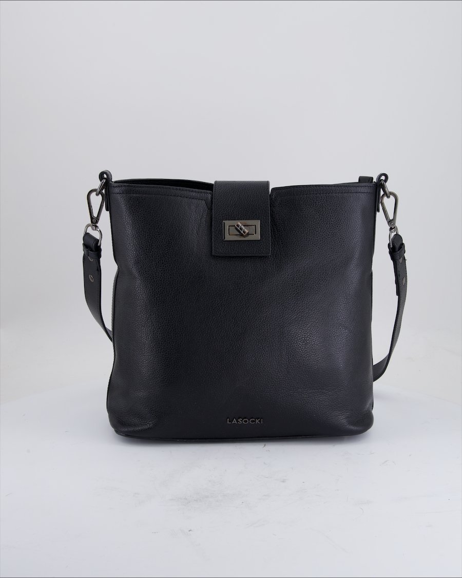 Lasocki Crossbody bag Leather Black