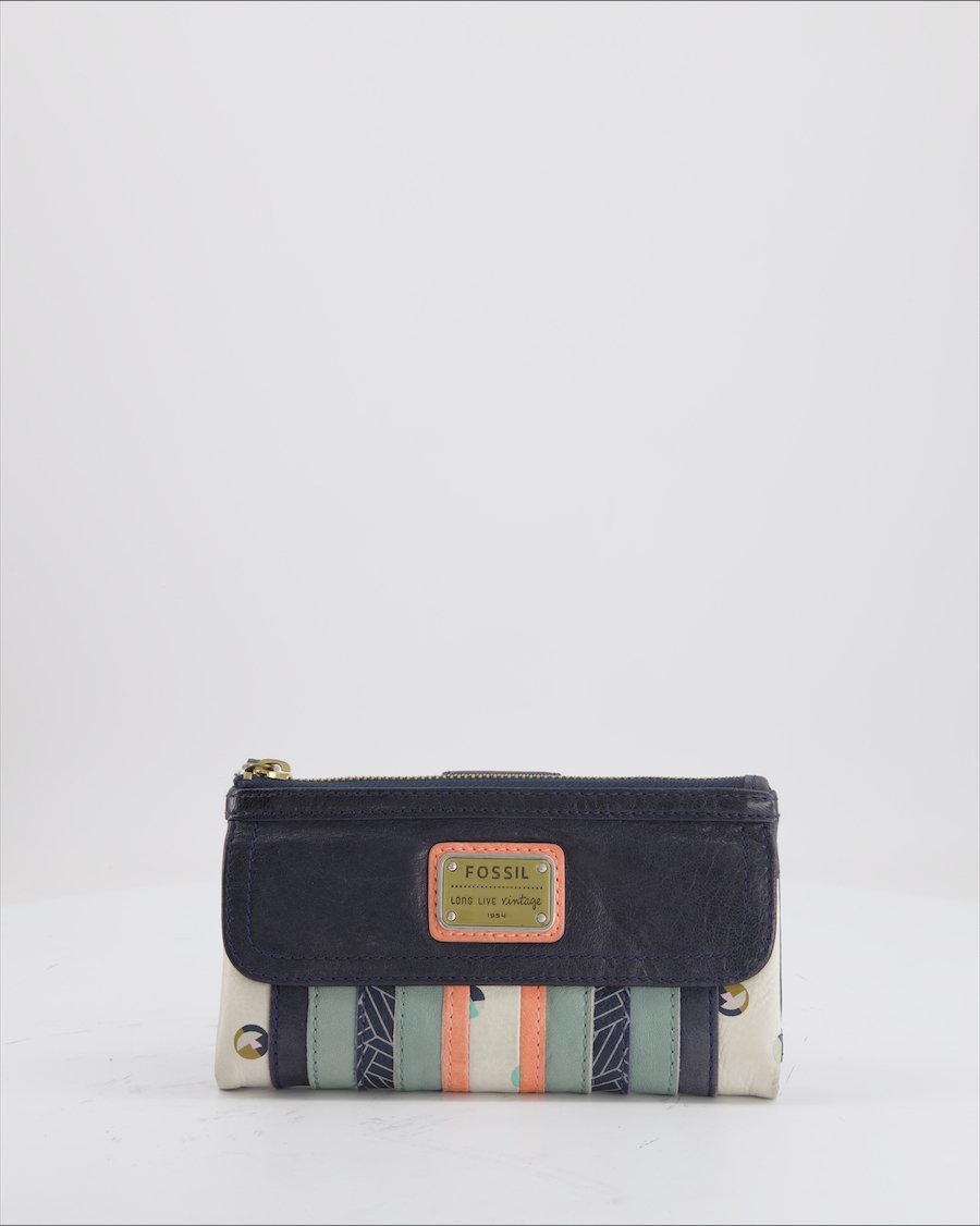 Fossil Wallet Leather Blue