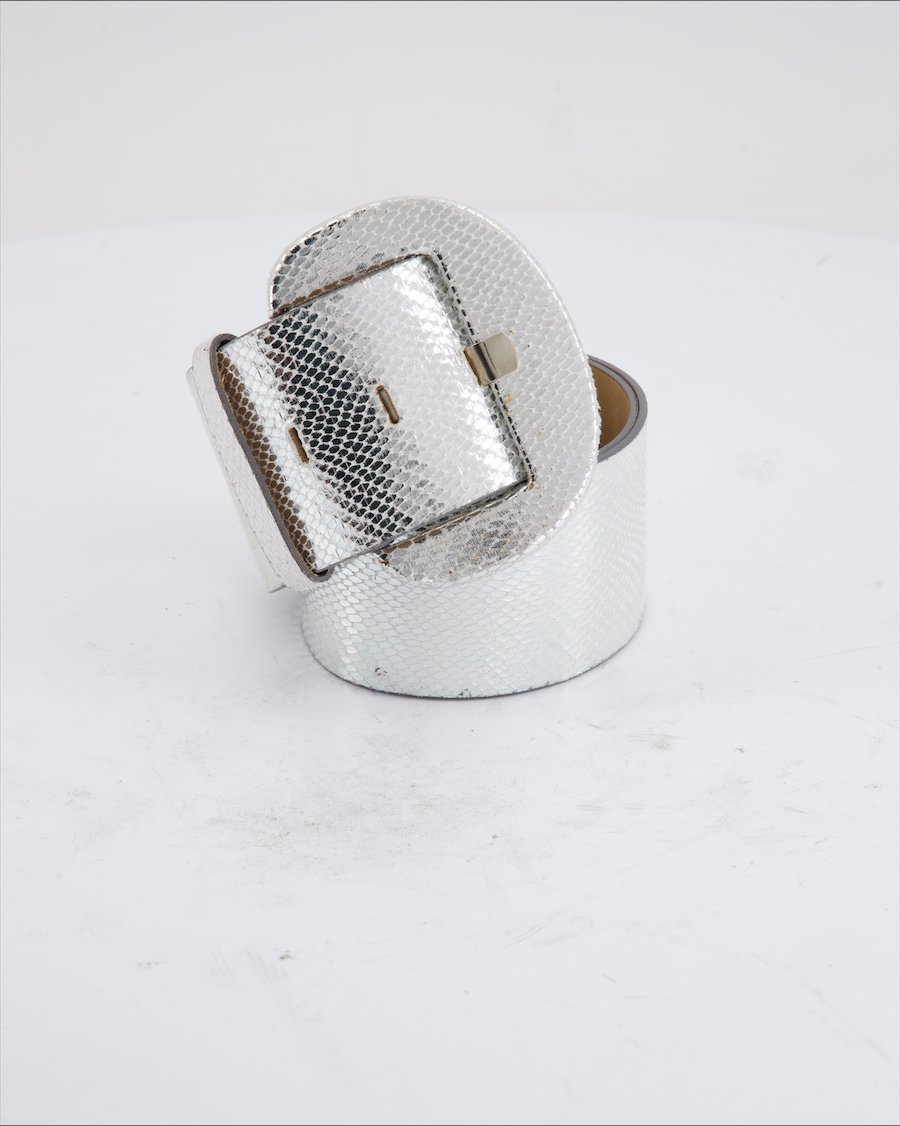 Sfera Belt Leather Silver