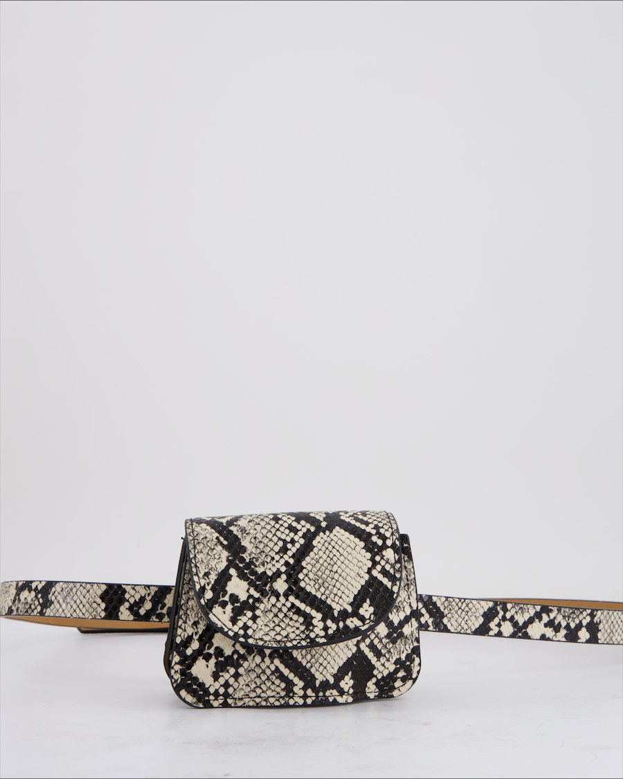 Zebra Bum Bag Leather Black