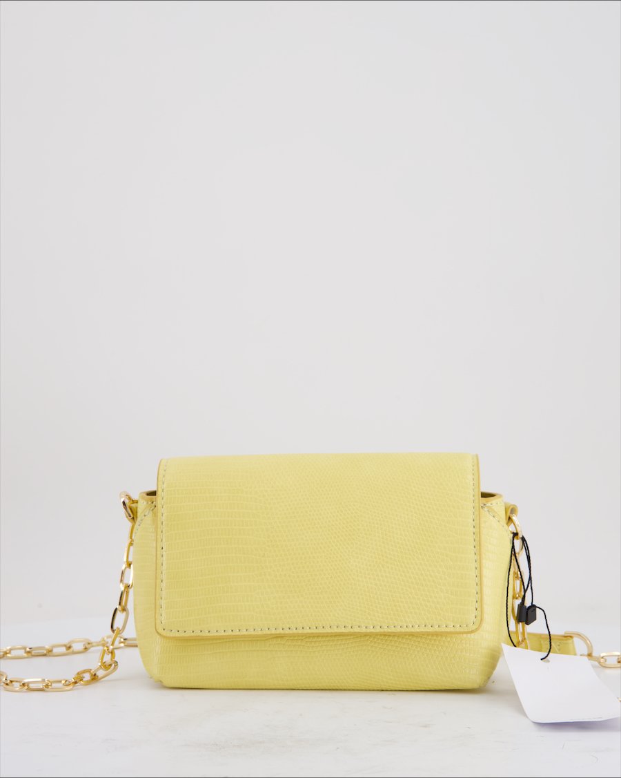 Mango Crossbody Bag Leather Yellow