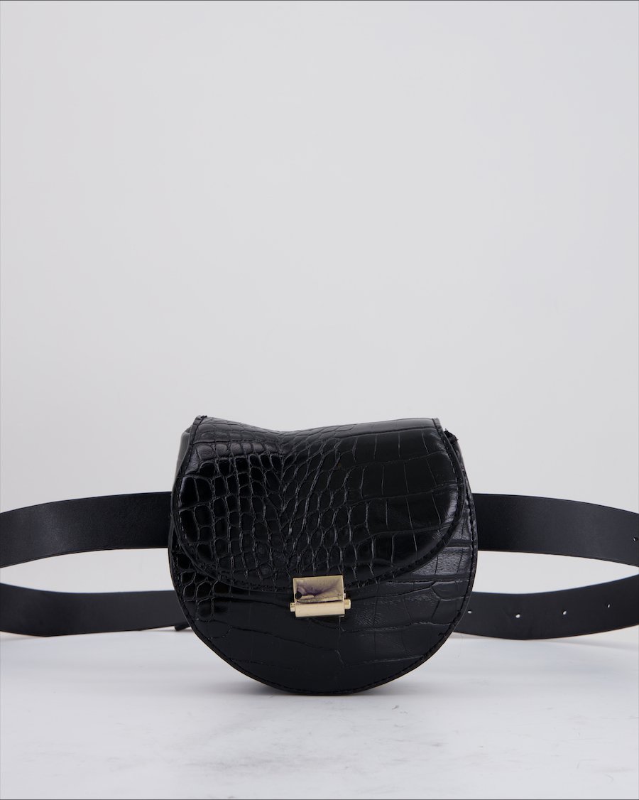 Mango Crossbody Bag Leather Black
