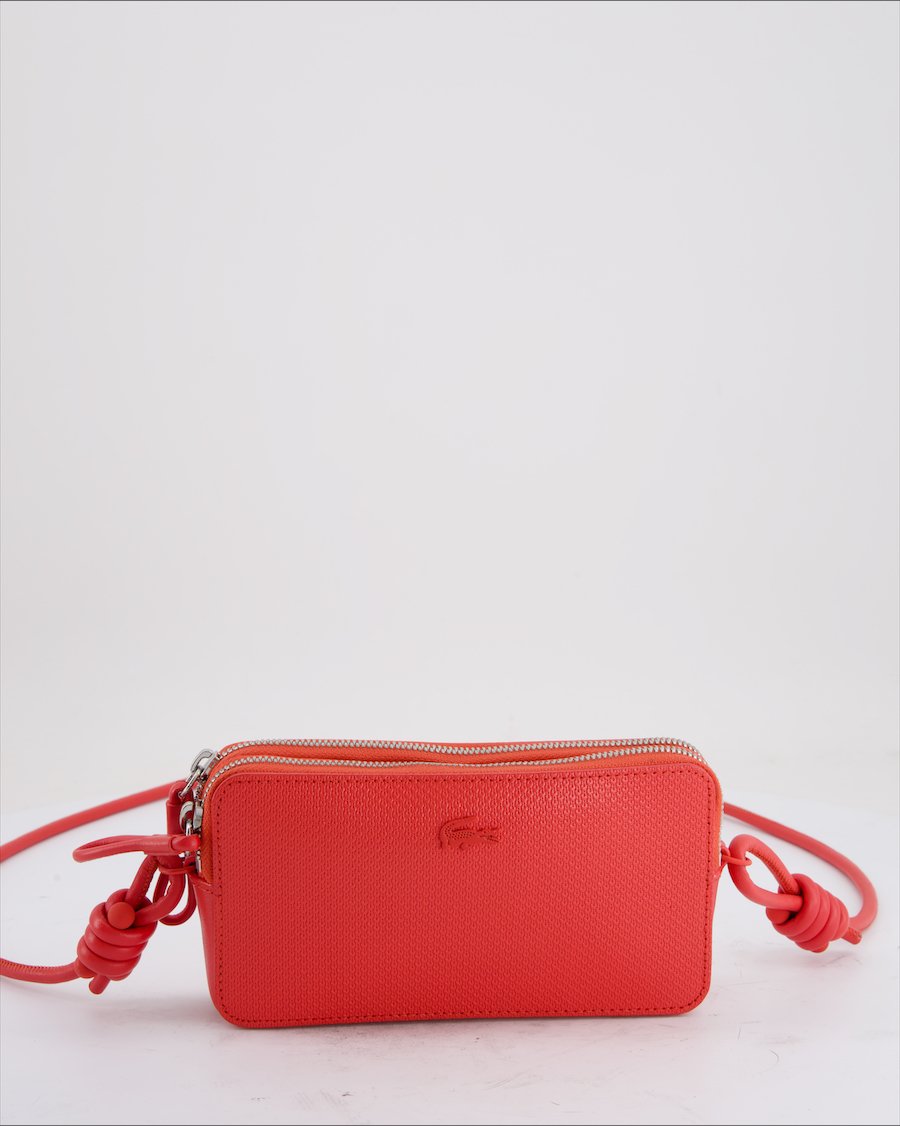 Lacoste Crossbody Bag Leather Coral