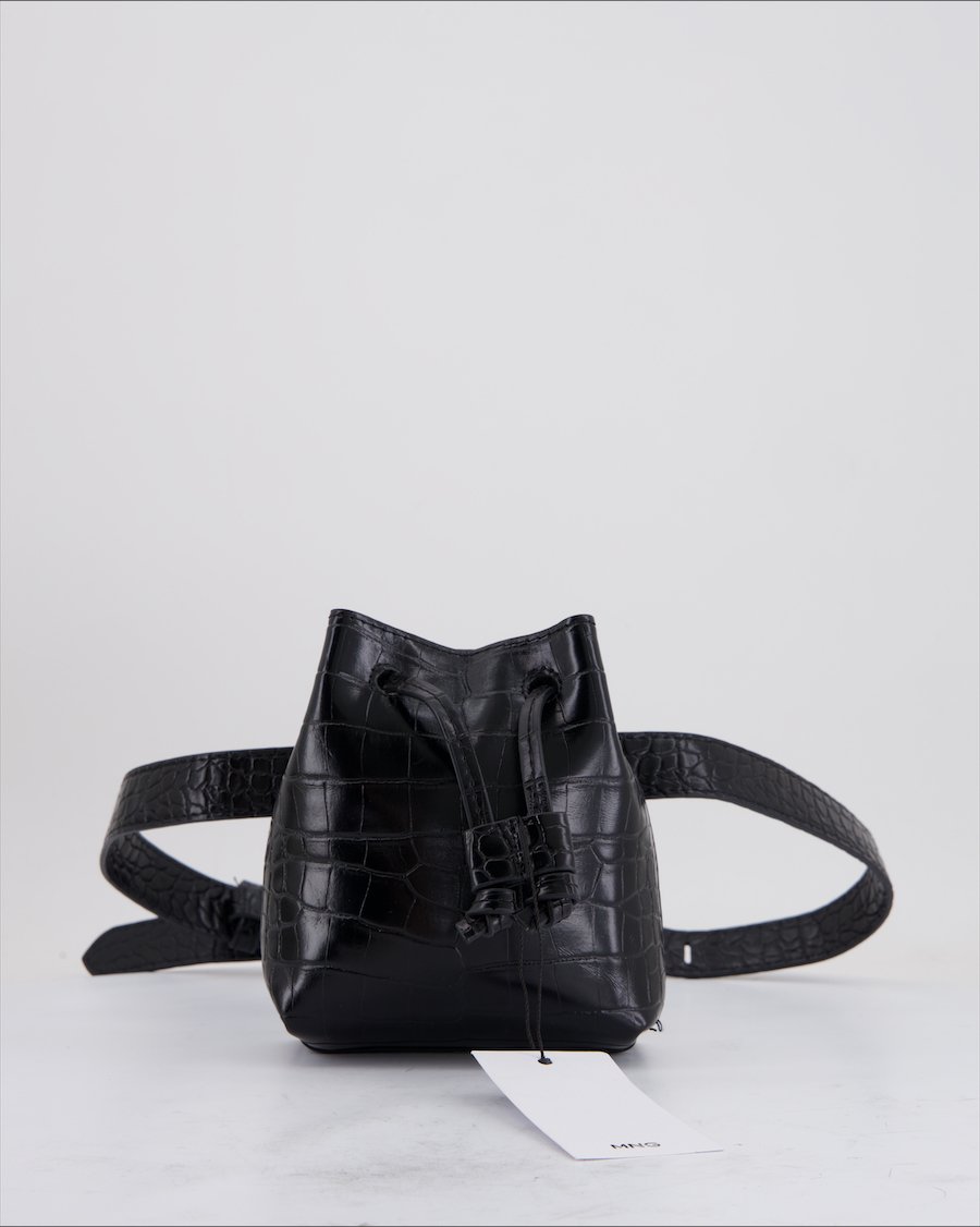Mango Crossbody Bag Leather Black