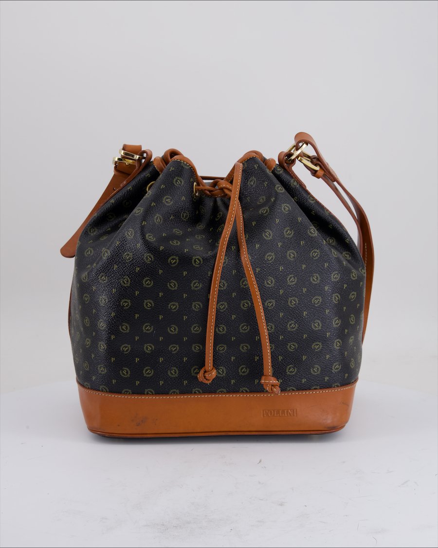 Pollini shoulder bag Leather Black