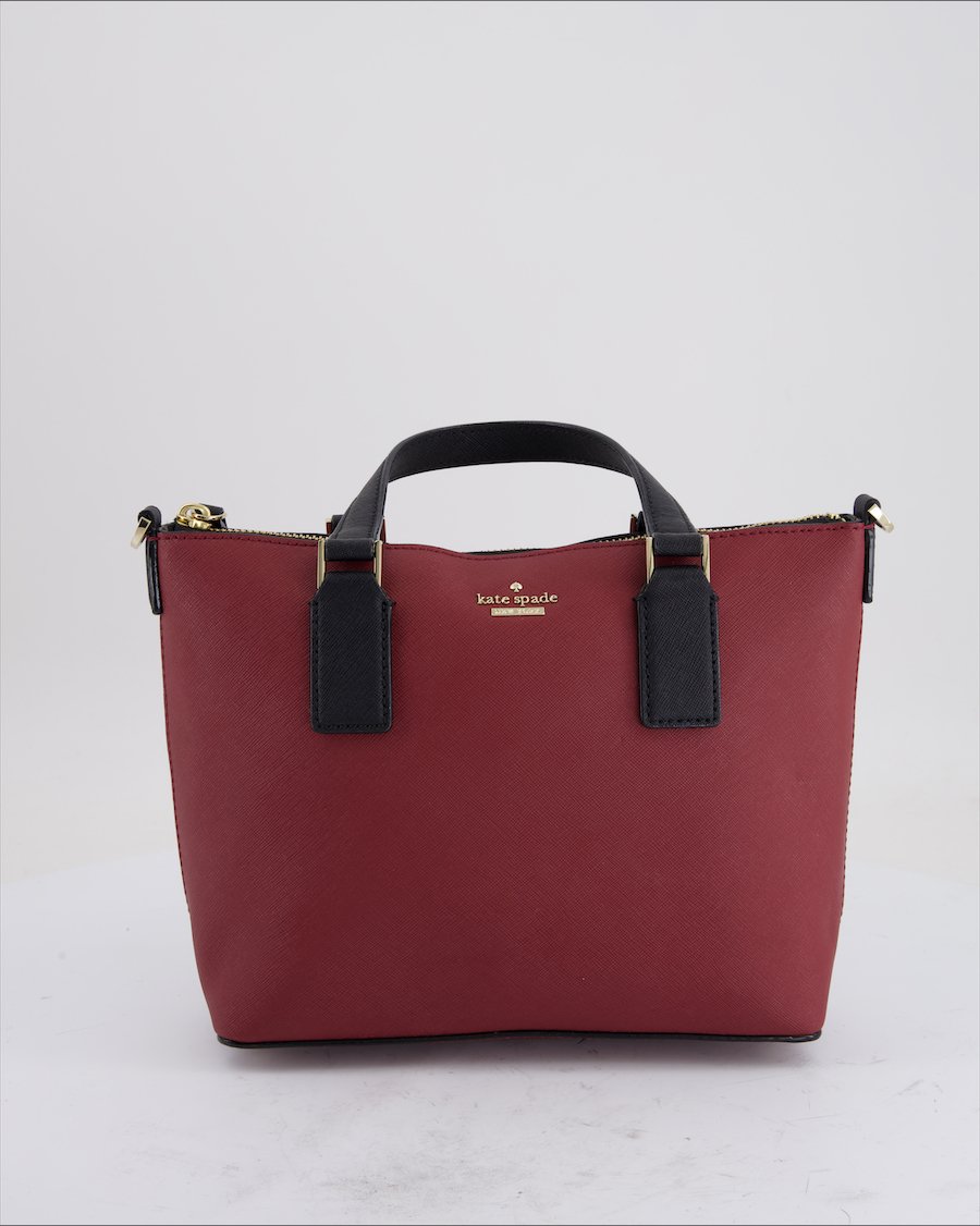 Kate Spade Handbag Leather Burgundy