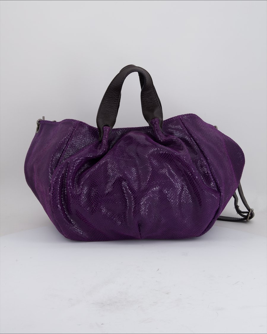 Marni Handbag Leather Purple