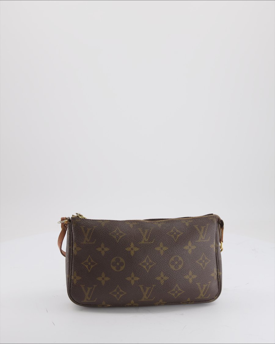 Louis Vuitton Pochette Leather Brown
