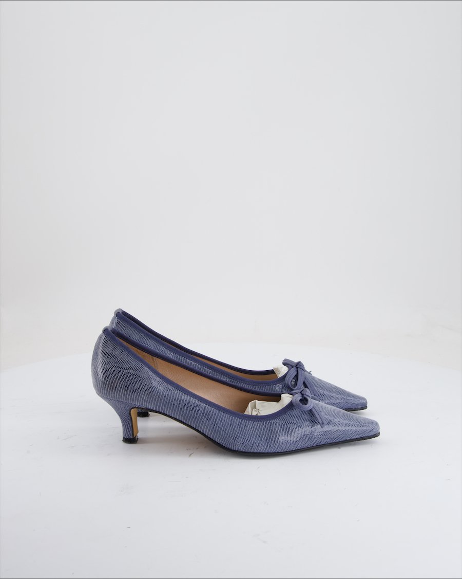 Heyraud Heels Leather Blue Eu 37