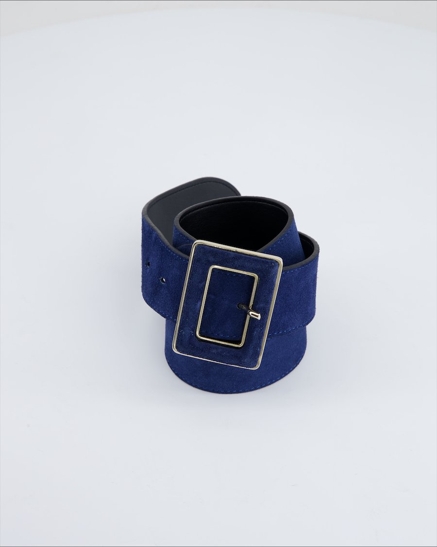 Berge Belt Suede Cobalt Blue