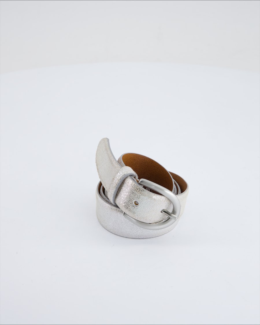 Badolato Belt Leather Silver