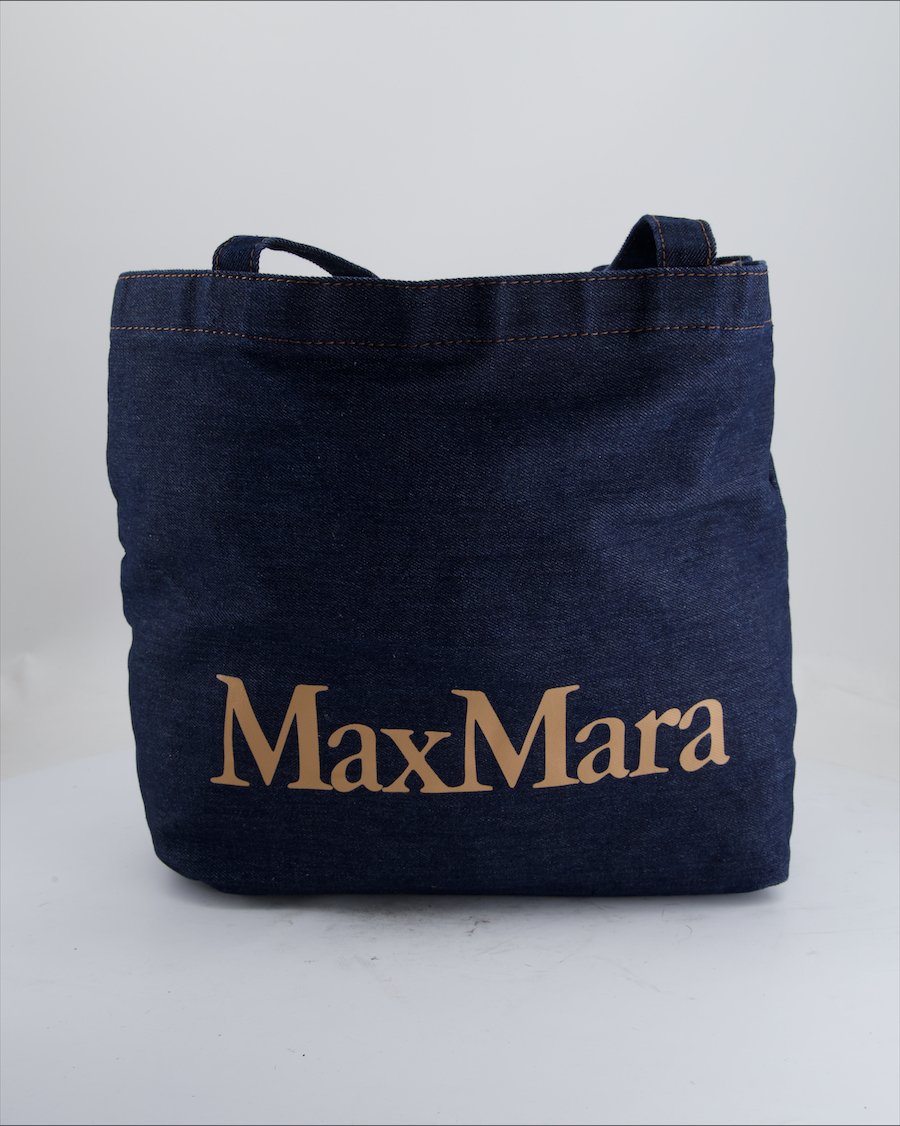 Max Mara Shoulder Bag Denim Blue