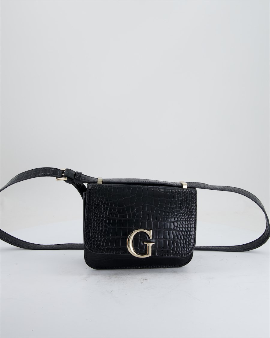 Guess Crossbody Bag Leather Black
