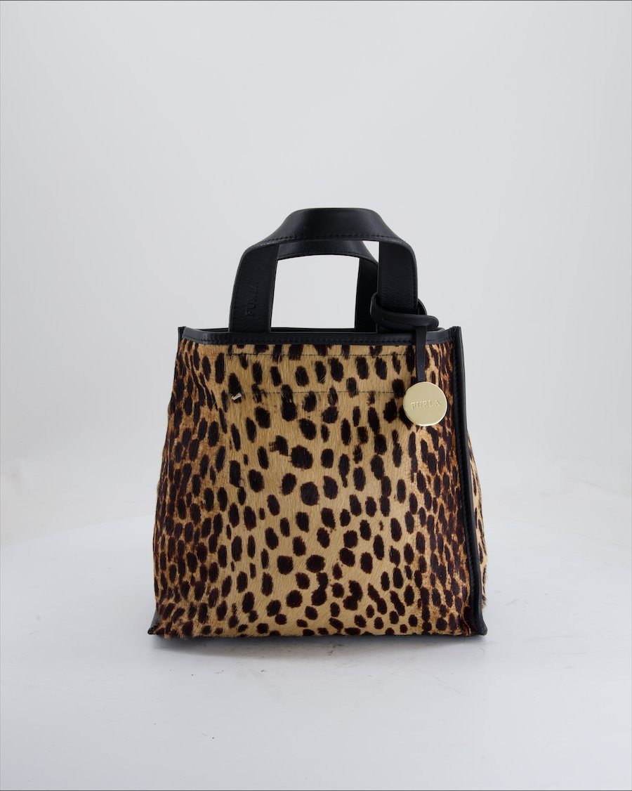 Furla Handbag Faux Fur Beige