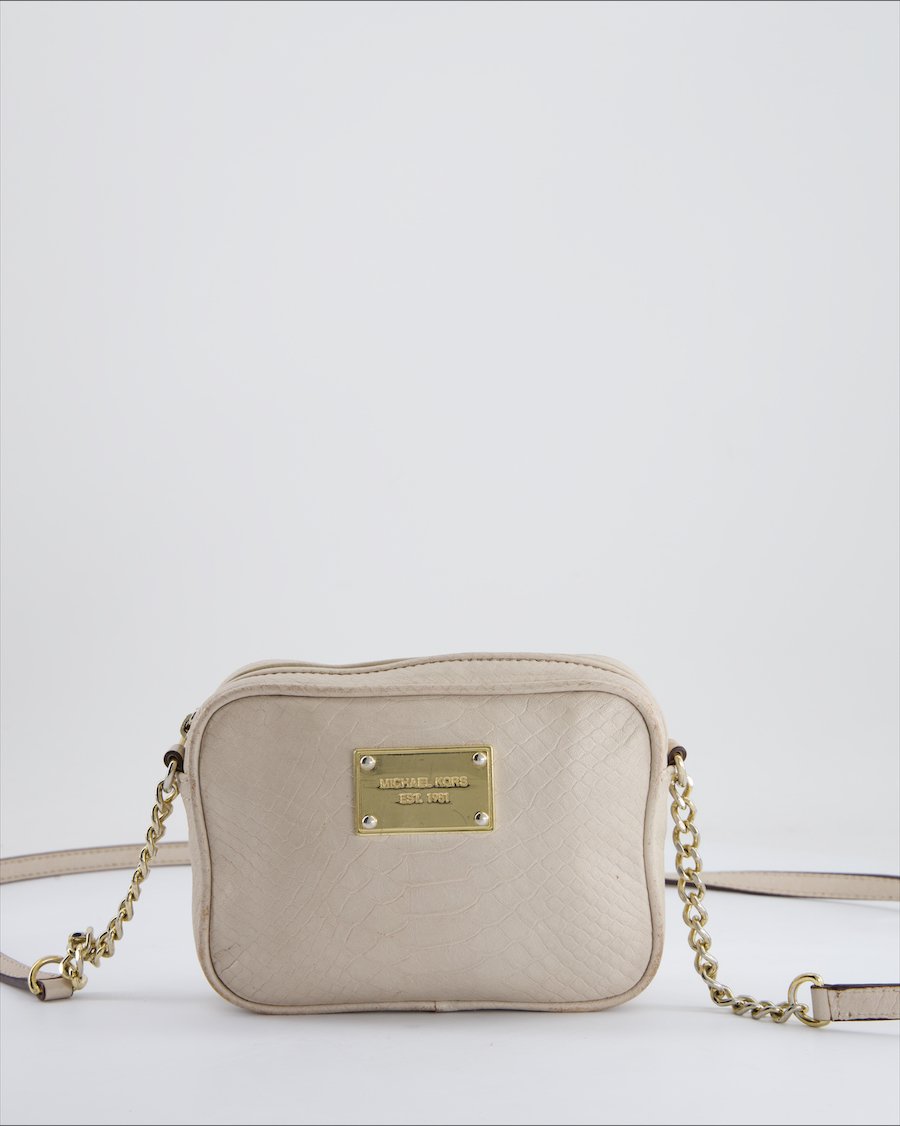 Michael Kors Crossbody Bag Leather Beige