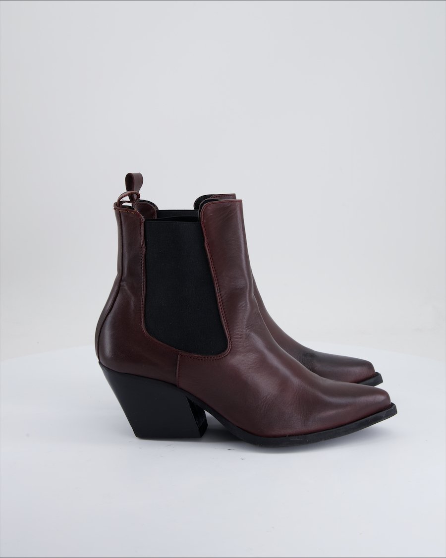 Passo Per Passo Ankle Boots Leather Burgundy EU 38