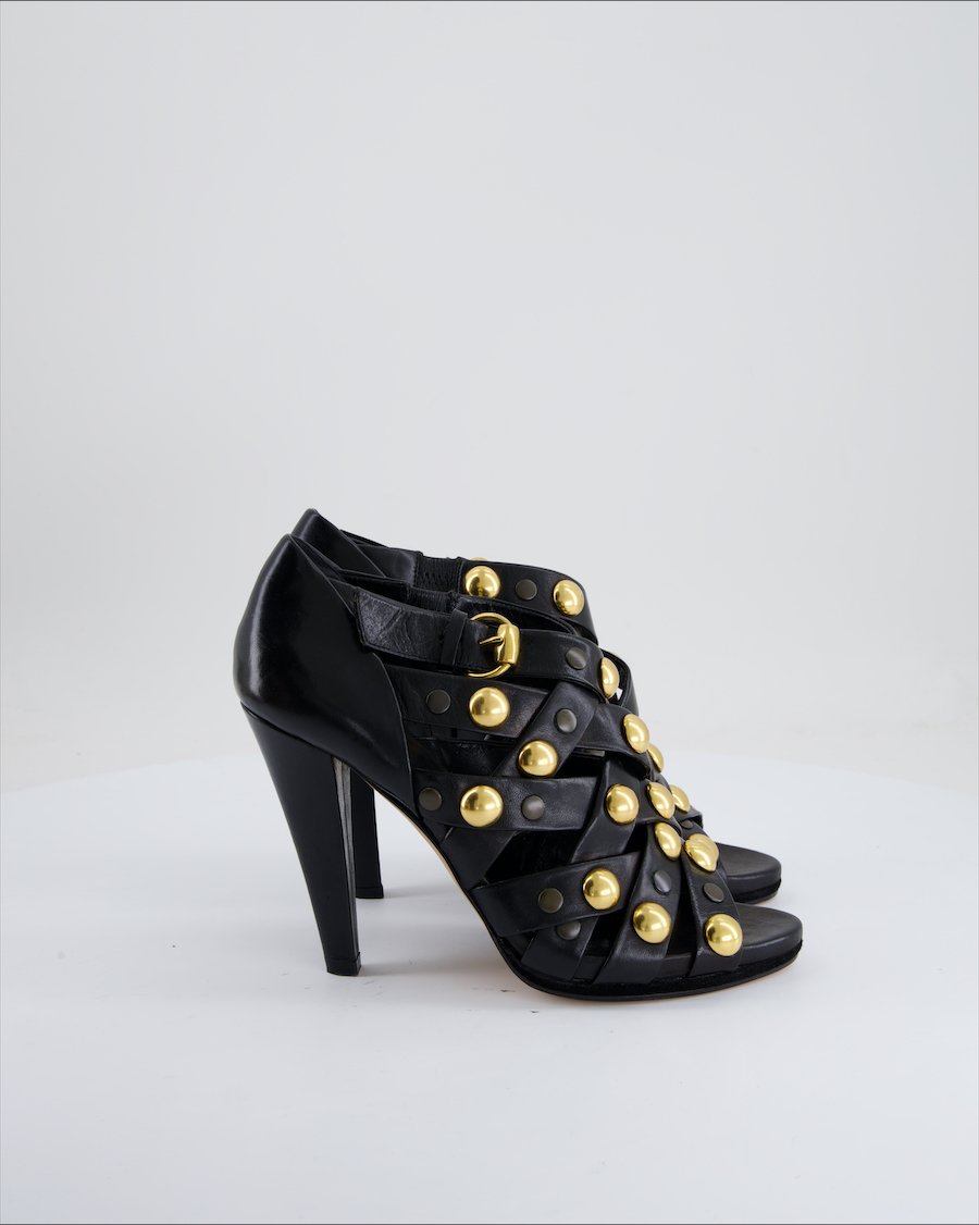 Gucci Heels Leather Black Eu 38.5