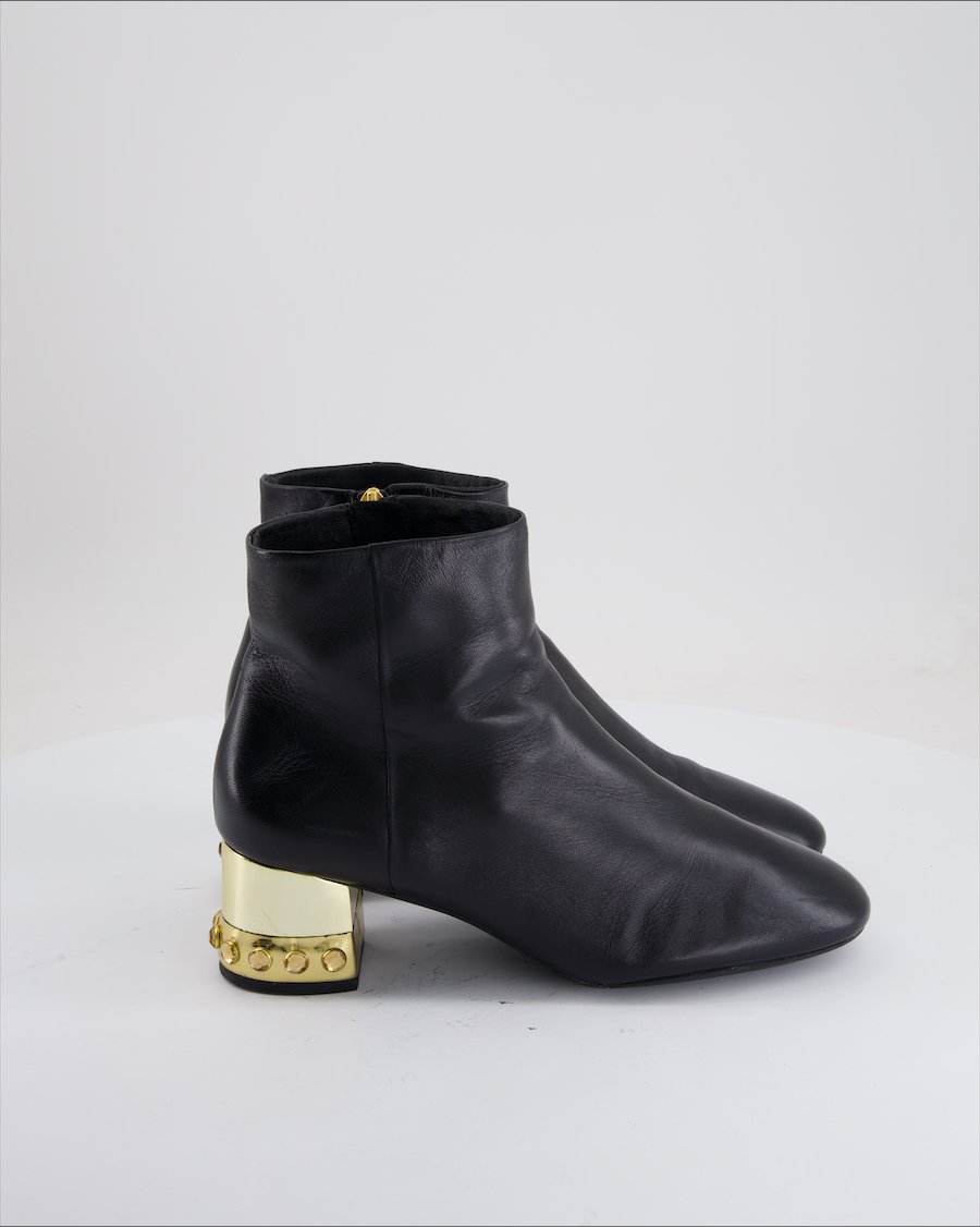 Geox Ankle Boots Leather Black Eu 40