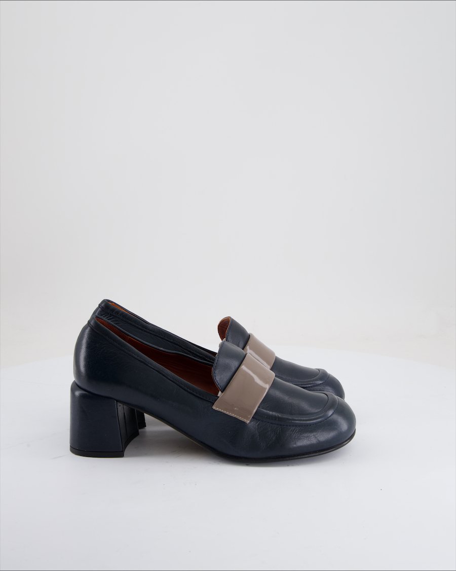 Lorena Paggi Heels Leather Navy Eu 38
