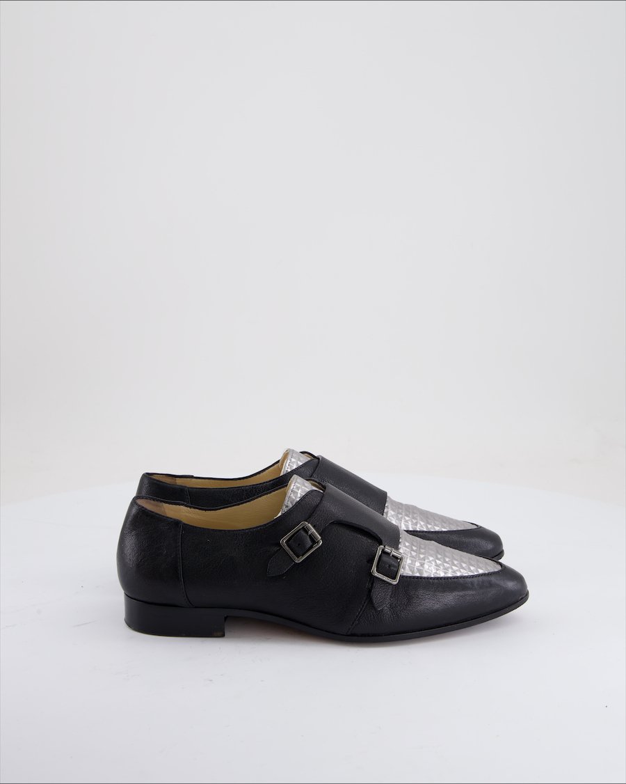 Jimmy Choo Flats Leather Black Eu 37