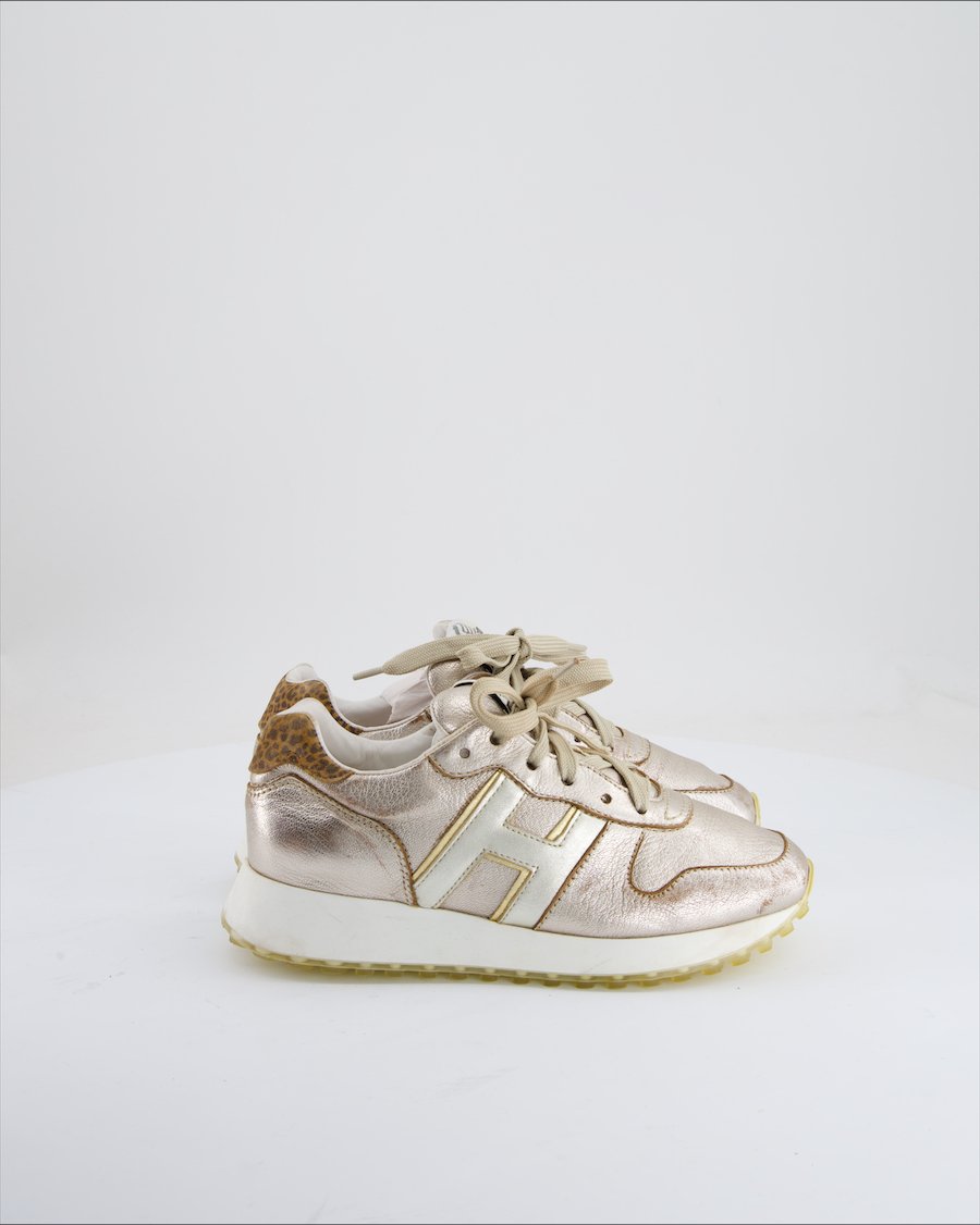 Hogan Trainers Leather Silver Eu 36