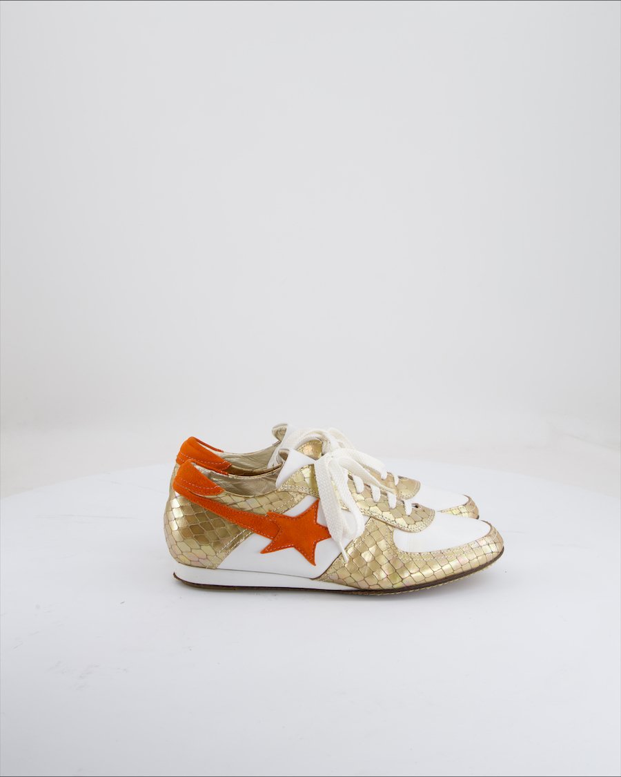 Enrico Del Gatto Trainers Leather Gold Eu 37