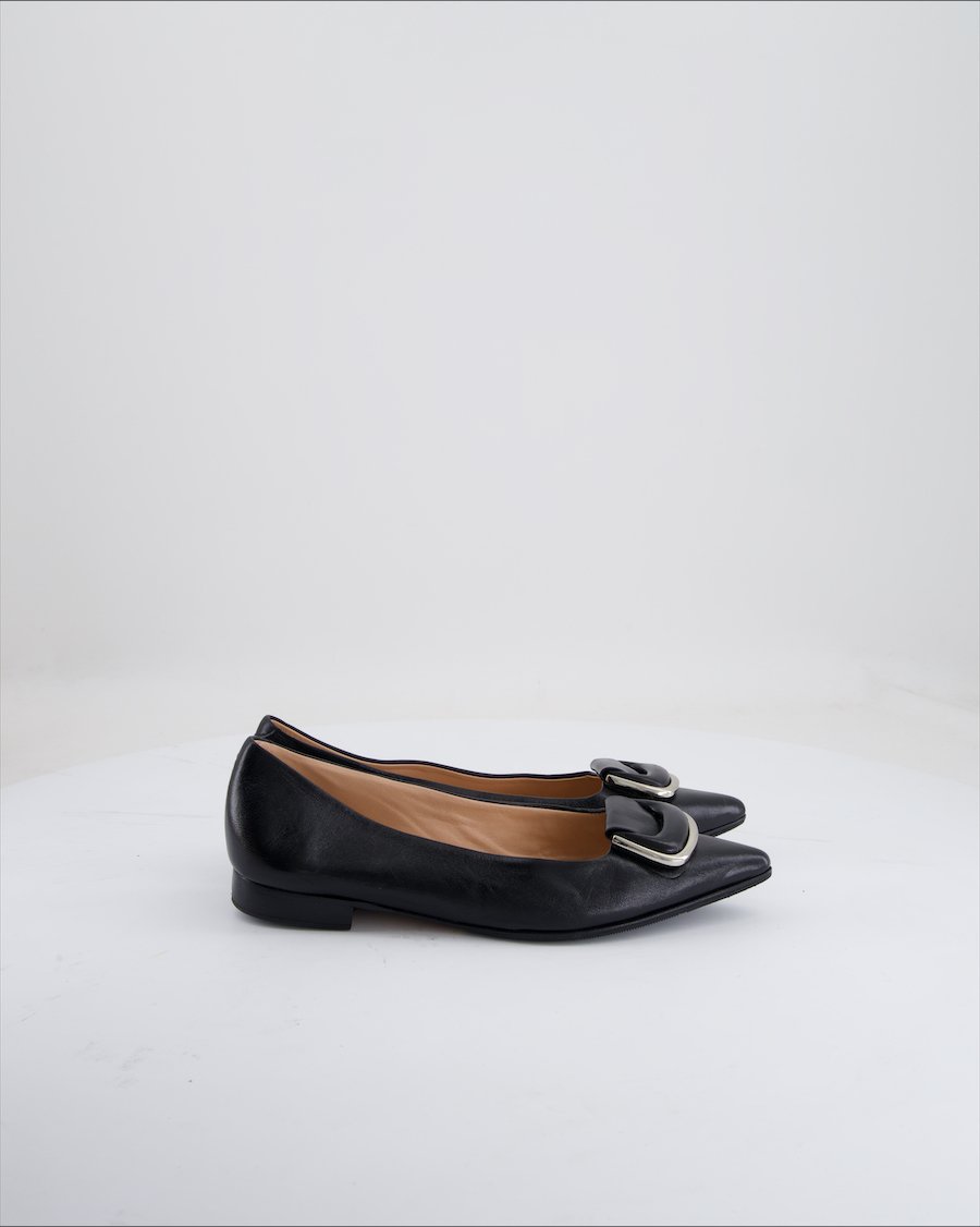 Napoleoni Ballet Flats Leather Black Eu 37