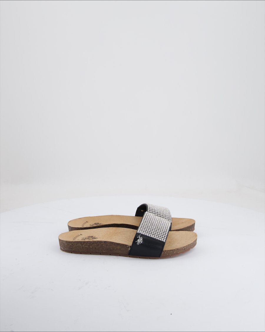 U.S. Polo Assn. Sandals Leather Black