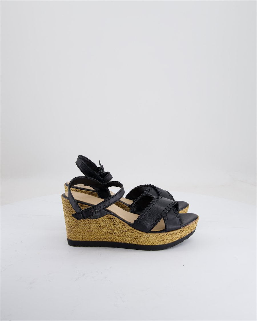 Roberto Santi Sandals Leather Black Eu 39