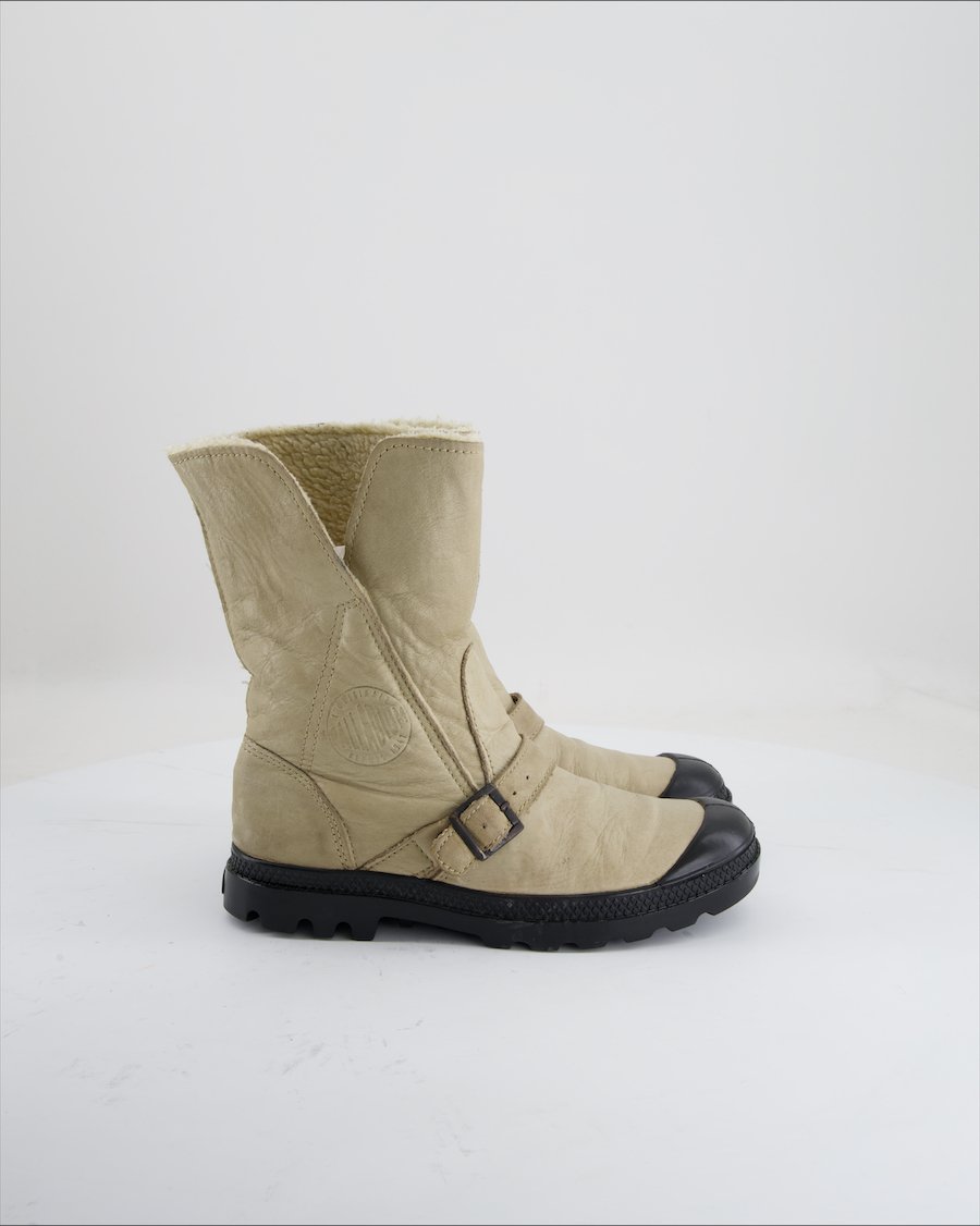 Palladium Ankle Boots Leather Beige Eu 37