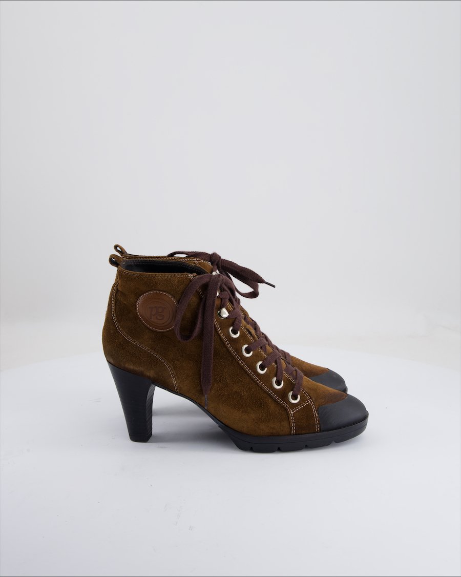 Paul Green Ankle boots Suede Brown Eu 38