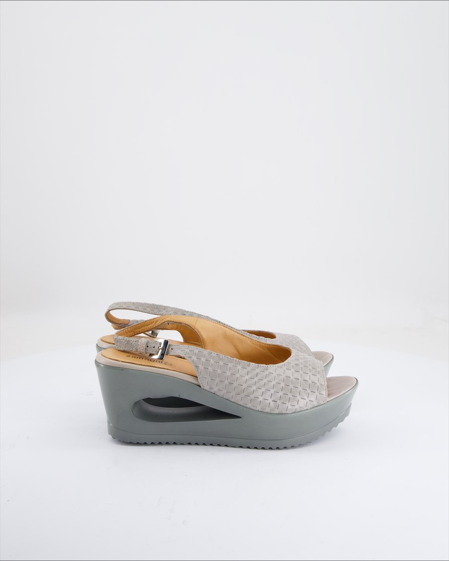 Zamagni Wedges Leather Grey Eu 38